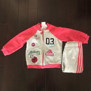 Adidas girl jersey set (12-18 month)